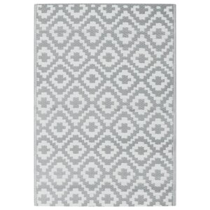vidaXL Tapis d'extérieur ARAKIL gris 140 x 200 cm PP