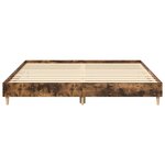 vidaXL Cadre de lit sans matelas chêne fumé 200x200 cm bois ingénierie