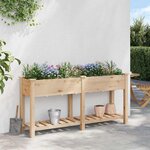 vidaXL Cache-pot de jardin avec étagère Beige 161.5 x 45 x 76.5 cm