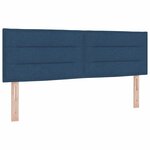 vidaXL Lit à ressorts avec matelas Bleu 140 x 190 cm tissu
