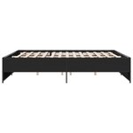 vidaXL Cadre de lit sans matelas noir 200x200 cm