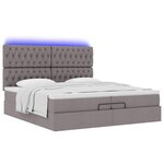 VidaXL Cadre de lit ottoman avec matelas taupe 200x200cm tissu