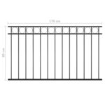 vidaXL Panneau de clôture Acier 1 7x0 8 m Noir