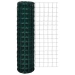 vidaXL Clôture euro Acier 10 x 1 5 m Vert