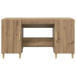 vidaXL Bureau Chêne artisanal 140 x 50 x 75 cm Bois d'ingénierie
