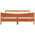 vidaXL Cadre de lit et tête de lit cire marron 180x200 cm bois de pin