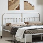 vidaXL Tête de lit de remplacement métal blanc 180 cm