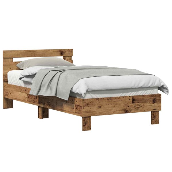 vidaXL Cadre de lit Bois Ancien 193 x 95 x 88 cm Chêne Massif