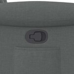 vidaXL Fauteuil inclinable Gris foncé Tissu