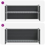 vidaXL Jardinière surélevée Gris 100 x 30 x 42 cm WPC et Aluminium
