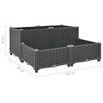 vidaXL Lit surélevé 80x80x38 cm Polypropylène