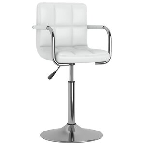 vidaXL Tabouret de bar Blanc Similicuir