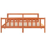 vidaXL Cadre de lit et tête de lit cire marron 180x200 cm bois de pin
