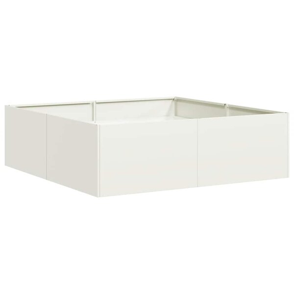 vidaXL Jardinière blanc 100x100x30 cm acier