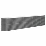 vidaXL Lit surélevé de jardin Acier galvanisé Anthracite