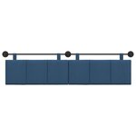 vidaXL Tête de lit suspendue Bleu tissu
