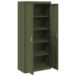 vidaXL Armoire de rangement 2 Pièces Vert olive 80 x 40 x 180 cm Acier