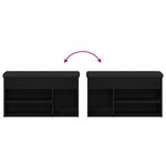 Banc de rangement vidaXL Chêne noir 80x30x45 cm Bois aggloméré