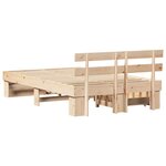 vidaXL Cadre de lit avec tiroir Marron 140 x 190 cm Bois massif en pin