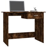 vidaXL Bureau Chêne fumé 100x50x76 cm Bois d'ingénierie