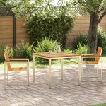 Ensemble de salle à manger de jardin vidaXL 3 pièces en bois massif d'acacia