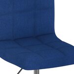 vidaXL Chaise pivotante de salle à manger Bleu Tissu