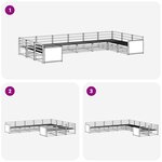 vidaXL Ensembles de canapés 10 pc Bois d'Acacia Massif