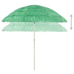 vidaXL Parasol de plage Hawaii vert 240 cm