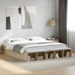 vidaXL Cadre de lit sans matelas chêne sonoma 200x200 cm