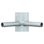 vidaXL Support de mât de drapeau Argent 11.5 x 7.5 cm Acier