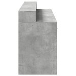 vidaXL Bureau et lumières LED gris béton 160x55x91cm bois d'ingénierie