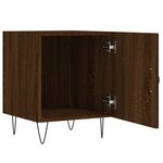 vidaXL Tables de chevet 2Pièces chêne marron 40x40x50cm bois d'ingénierie