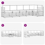 vidaXL Ensemble de canapés d'extérieur 6 pc Blanc et anthracite