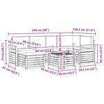 vidaXL Ensemble de canapé d'angle avec coussin 7 Pièces Naturel et Crème