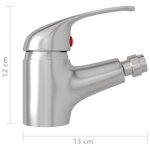 vidaXL Mitigeur de bidet de salle de bain Argenté 13x12 cm
