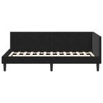 vidaXL Cadre de lit d'angle Autre avec tête de lit Noir 80 x 200 cm