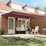 vidaXL Cadre d'auvent Bordeaux 450 × 300 cm