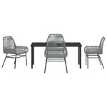 vidaXL Ensemble de salle à manger pour jardin 5 Pièces Gris polyrotin