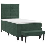 vidaXL Sommier à lattes de lit avec matelas Vert foncé 90x200 cm