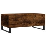 vidaXL Table basse Chêne fumé 90x50x36 5 cm Bois d'ingénierie