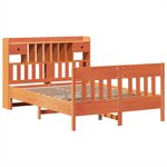 vidaXL Cadre de lit sans matelas cire marron 140x190cm bois pin massif