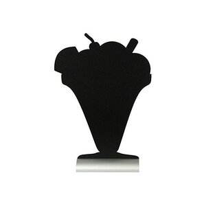 Ardoise de Table SILHOUETTE Socle Alu Forme Glace SECURIT