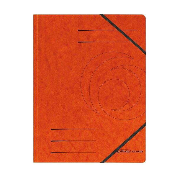 Lot de 5 Chemises à élastiques Easyorga A4 carton colorspan Orange HERLITZ
