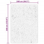 vidaXL Tapis HUARTE à poils courts doux et lavable gris 240x340 cm