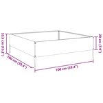 vidaXL Lit surélevé de jardin 100x100x33 5 cm acier inoxydable