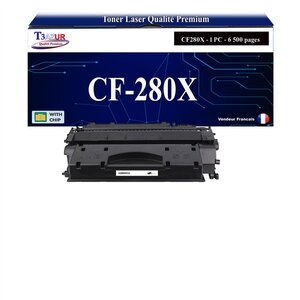 T3AZUR -Toner compatible avec HP CF280X (80X) pour HP Laserjet Pro 400 M401 M401A M401D M401DN M401DW M401N M425DN M425DW