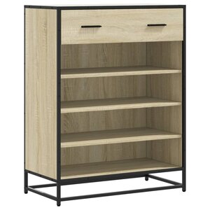vidaXL Armoire à chaussures chêne sonoma bois d'ingénierie et métal