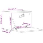 vidaXL Meuble TV mural Bois Ancien 60 x 31 x 29.5 cm Bois d'ingénierie