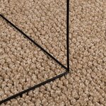 vidaXL Tapis de surface Rond HUARTE Naturel Ø 200 CM Polyester