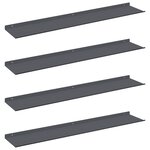 vidaXL Étagère flottante 4 Pièces Anthracite 100 x 18 x 2 5 cm Acier